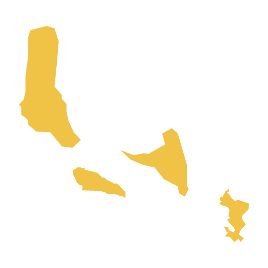 Comoros Islands in yellow